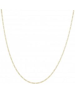 New 9ct Yellow Gold 20" Diamond-Cut Figaro Chain Necklace