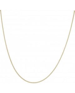 New 9ct Yellow Gold 20" Diamond-Cut Curb Link Chain Necklace