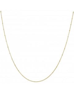 New Sterling Silver & Gold Plate 18" Trace & Cubes Station Chain
