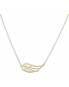 New 9ct Yellow Gold Angel Wing 18" Necklace