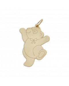 Pre-Owned 9ct Yellow Gold Dancing Teddy Bear Pendant