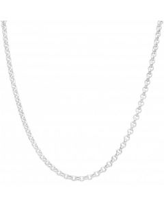 New Sterling Silver 24 Inch Hollow Round Belcher Chain Necklace