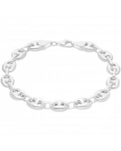 New Sterling Silver Anchor/Gucci Link Ladies Bracelet