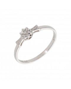 New 9ct White Gold Diamond Solitaire Ring