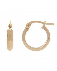 New 9ct Yellow Gold 15mm Polished Hoop Earrings