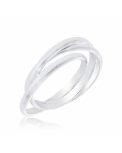 New Sterling Silver 2mm Russian Style Wedding Band