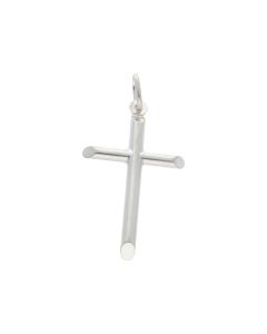 New Sterling Silver Polished Cross Pendant
