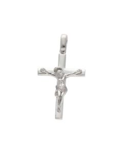 New Sterling Silver Polished Crucifix Pendant