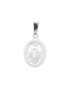 New Sterling Silver Miraculous Medal Pendant