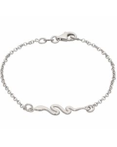 New Sterling Silver Snake 7 Inch Ladies Bracelet