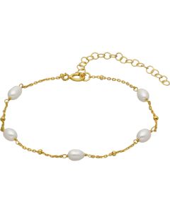 New Sterling Silver Fresh Water Cultured Pearl Ladies Bracelet