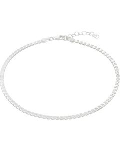 New Silver 9.5" - 10" Single Row Panther Link Ladies Anklet
