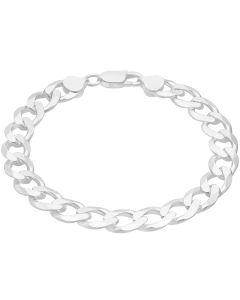 New Sterling Silver 8.5" Gents Solid Curb Bracelet 21g