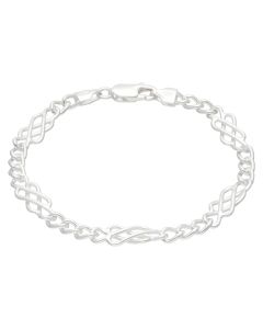 New Sterling Silver Celtic Link Ladies Bracelet