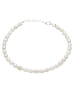 New Sterling Silver Freshwater Cultured Pearl Bracelet