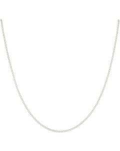 New Sterling Silver 18 Inch Curb Link Necklace