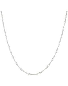New Sterling Silver 24 Inch Twisted Curb Link Necklace
