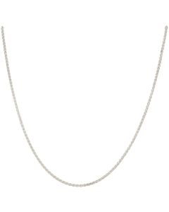 New Stering Silver 24 Inch Woven Wheat Link Chain Necklace