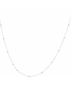 New Sterling Silver 46-50cm Trace & Bead Satellite Necklace