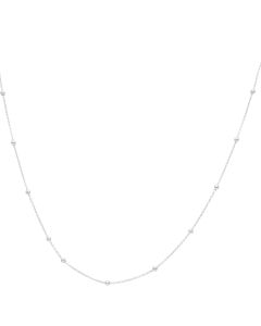New Sterling Silver 70-74cm Trace & Bead Satellite Necklace