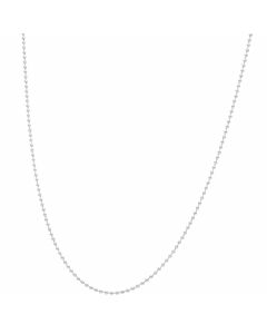 New Sterling Silver 20 Inch Bead Link Chain Necklace