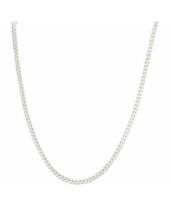 New Sterling Silver 22 Inch Square Franco Link Chain Necklace