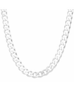 New Sterling Silver 24" Solid Curb Link Chain Necklace 3.7oz