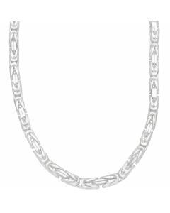 New Sterling Silver 27 Inch Heavy Byzantine Chain Necklace 7.5oz