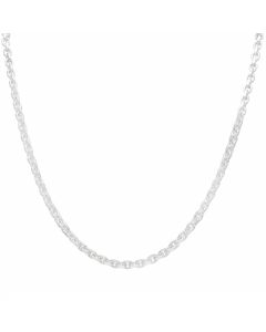 New Sterling Silver 22Inch Diamond-Cut Belcher Cable Link Chain