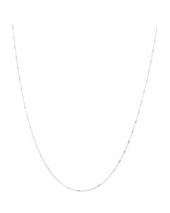 New Sterling Silver 20" Diamond-Cut Tube Bobble Chain Necklace
