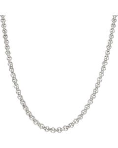 New Sterling Silver 28" Round Belcher Chain Necklace 1.7oz