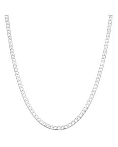 New Sterling Silver 20" Square Curb Chain Necklace 19.8g