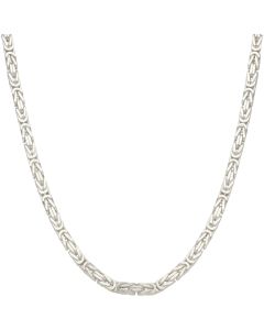 New Sterling Silver 22" Solid Byzantine Chain Necklace 2.4oz