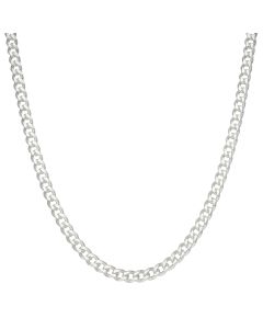 New Sterling Silver 18" Curb Chain Necklace
