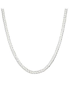 New Sterling Silver 22" Curb Link Chain Necklace