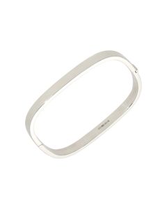 New Sterling Silver Hinged Square Ladies Bangle