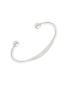 New Sterling Silver Childs Identity Torque Bangle