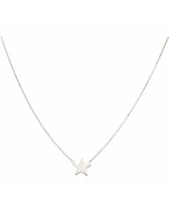 New Sterling Silver Small Star 16-18" Necklace