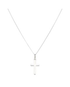 New Sterling Silver Small Cross & 18" Chain Necklace