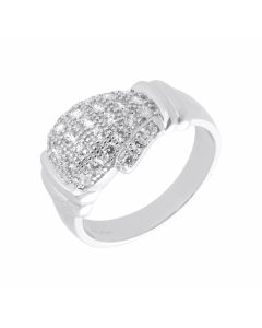 New Sterling Silver Cubic Zirconia Boxing Glove Ring