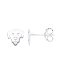 New Sterling Silver Puppy Dog Stud Earrings