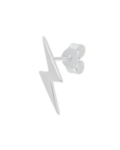 New Sterling Silver Single Right Ear Lightning Bolt Stud Earring