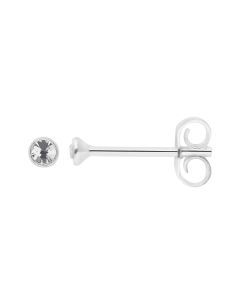 new Sterling Silver Tiny Cubic Zirconia Stud Earrings