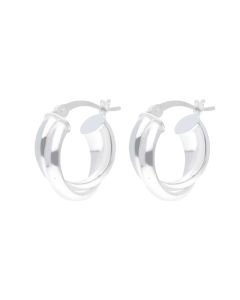 New Sterling Silver Russian Style Small Hoop Earrings