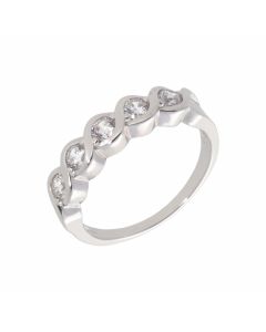 New Sterling Silver Cubic Zirconia Eternity Style Ring