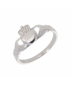 New Sterling Silver Ladies Claddagh Design Dress Ring