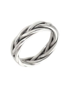 New Sterling Silver Celtic Plait Band Ring