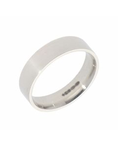 New Stering Silver 5mm Flat Court Wedding Ring