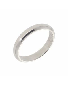 New Sterling Silver 3mm D Shaped Wedding Ring