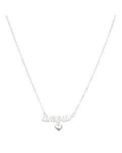 New Sterling Silver Amour Heart Adjustable16" - 18" Necklace